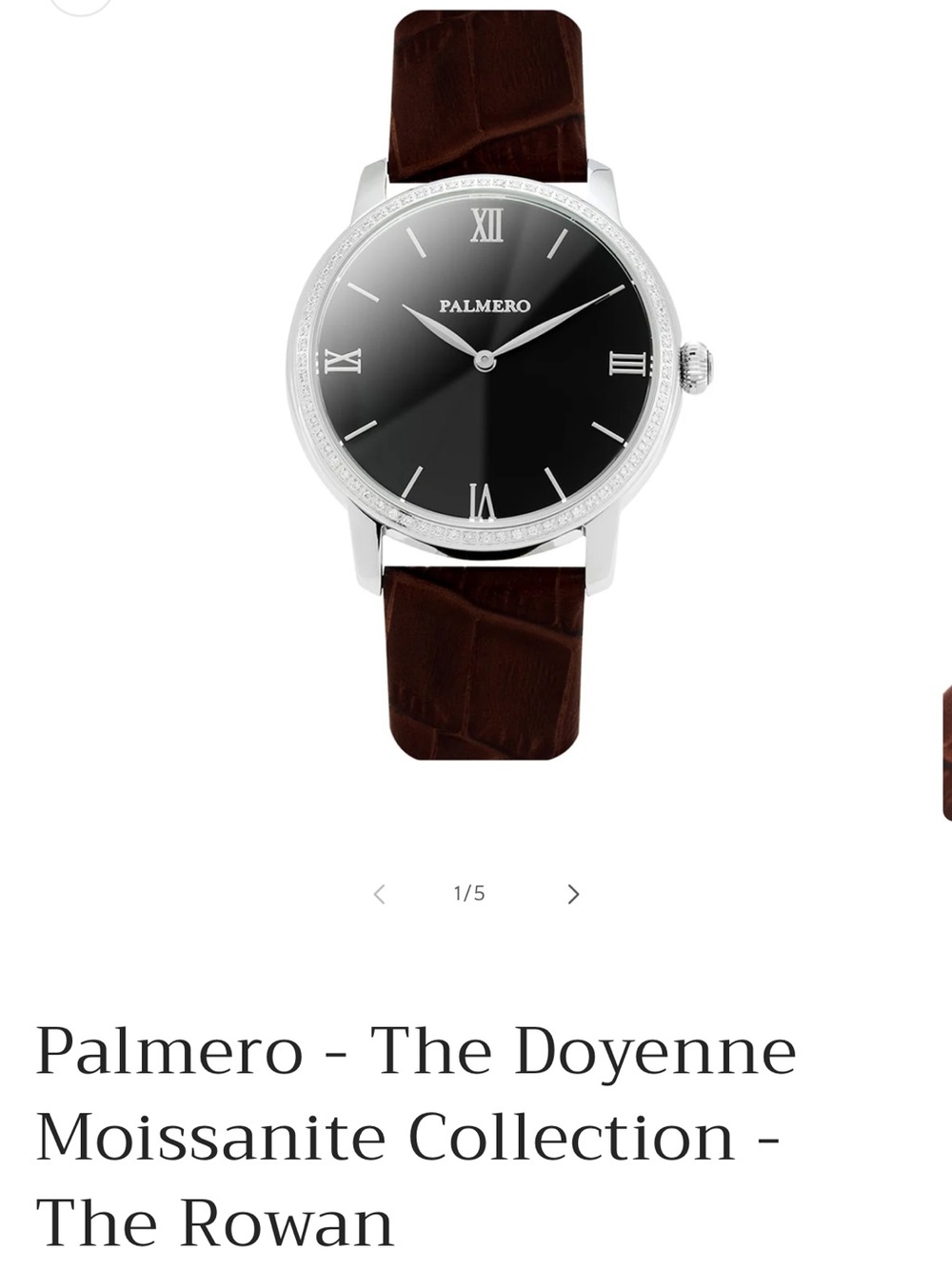 The Rowan Men’s Watch — Black Dial with Brown Leather Strap